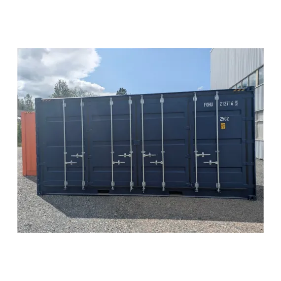 20 Container med bakdør  full sideåpning